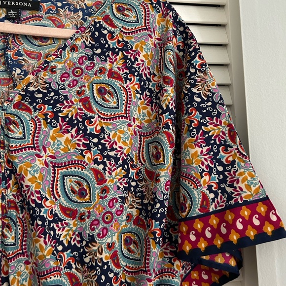 Versona Colorful Patterned Blouse - Picture 3 of 3